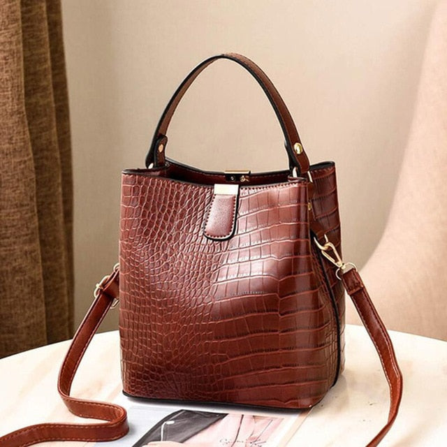 Bolsa De Couro Feminina - Crocodilo Style