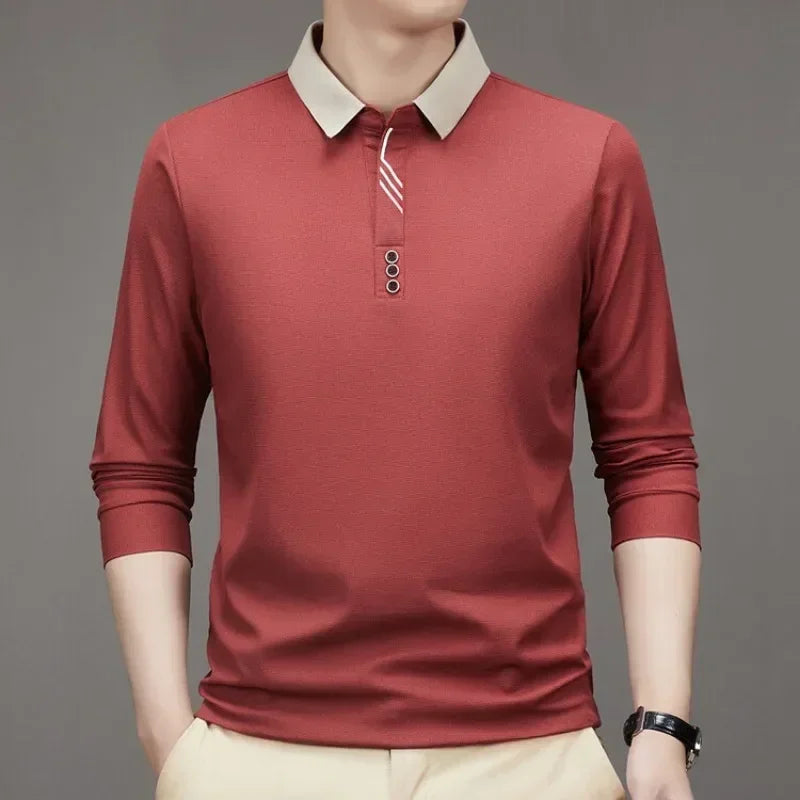 Camisa Polo Comprida Minimalista & Gola Sofisticada