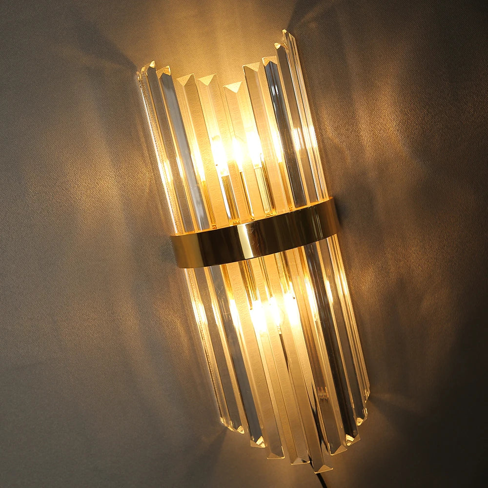 Arandela de Parede Luxuosa em Cristal