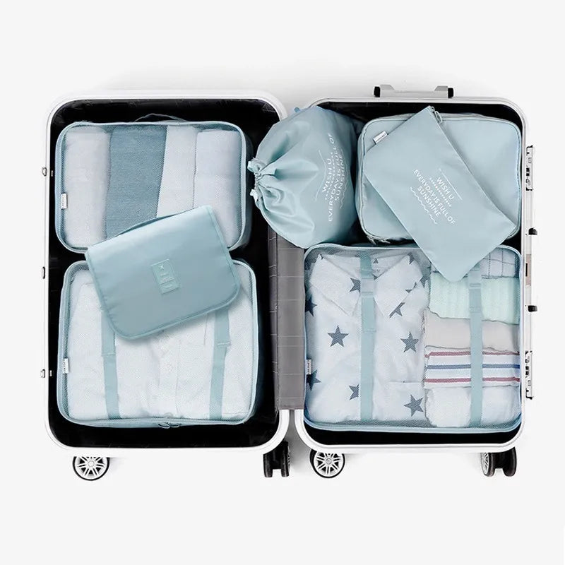 Kit Organizador De Malas Para Viagem Com 7 Peças