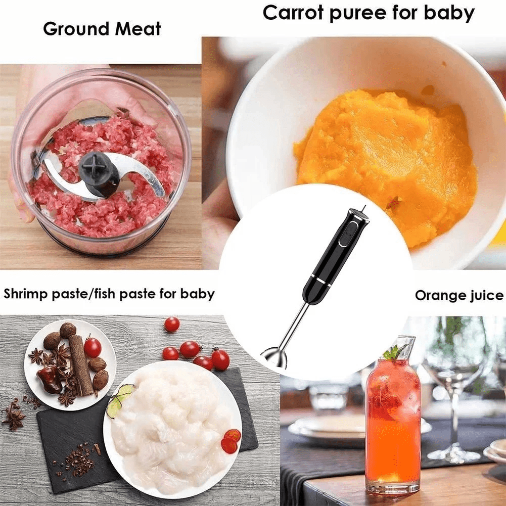 Kit Mixer e Processador 4 em 1 Sokany Para Diversos Alimentos