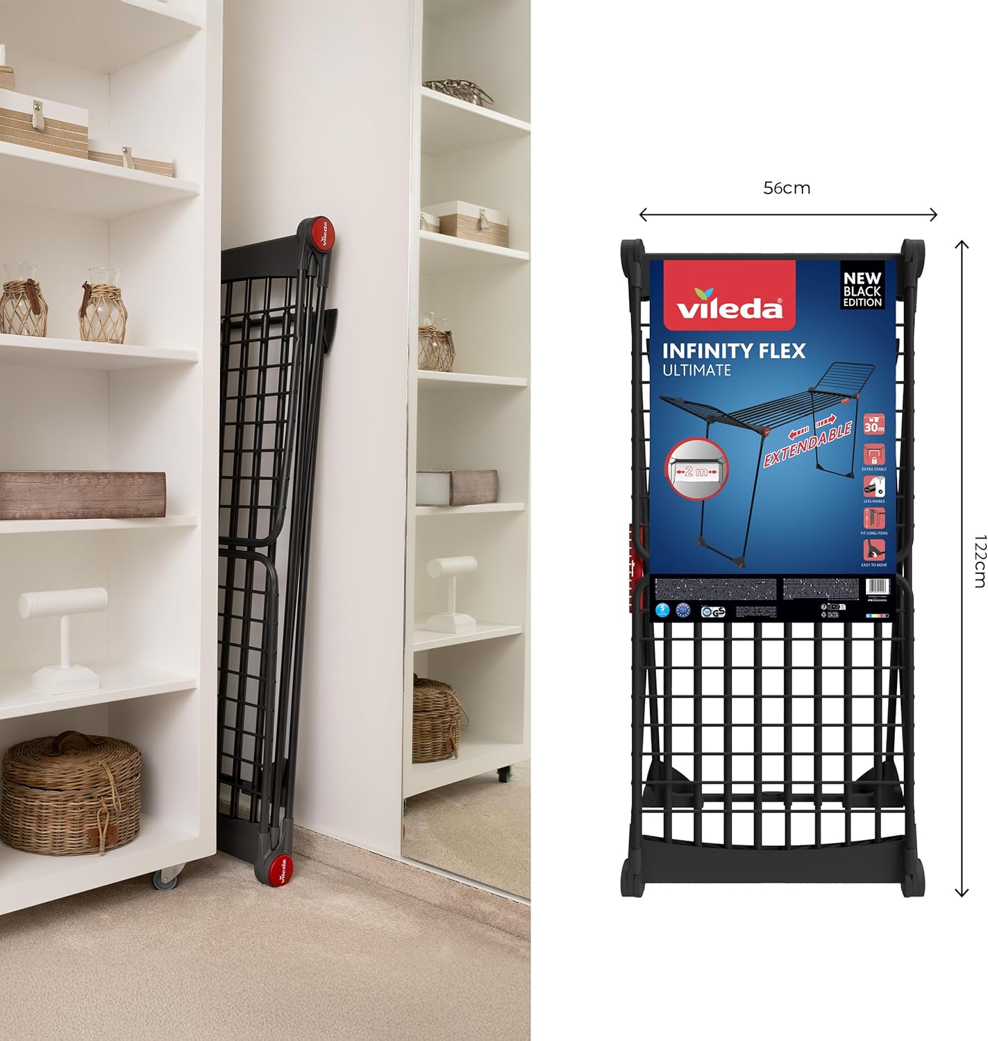 Varal Extensivo AirMax 30™ O Varal Inteligente de Alta Capacidade Que Se Adapta à Sua Rotina