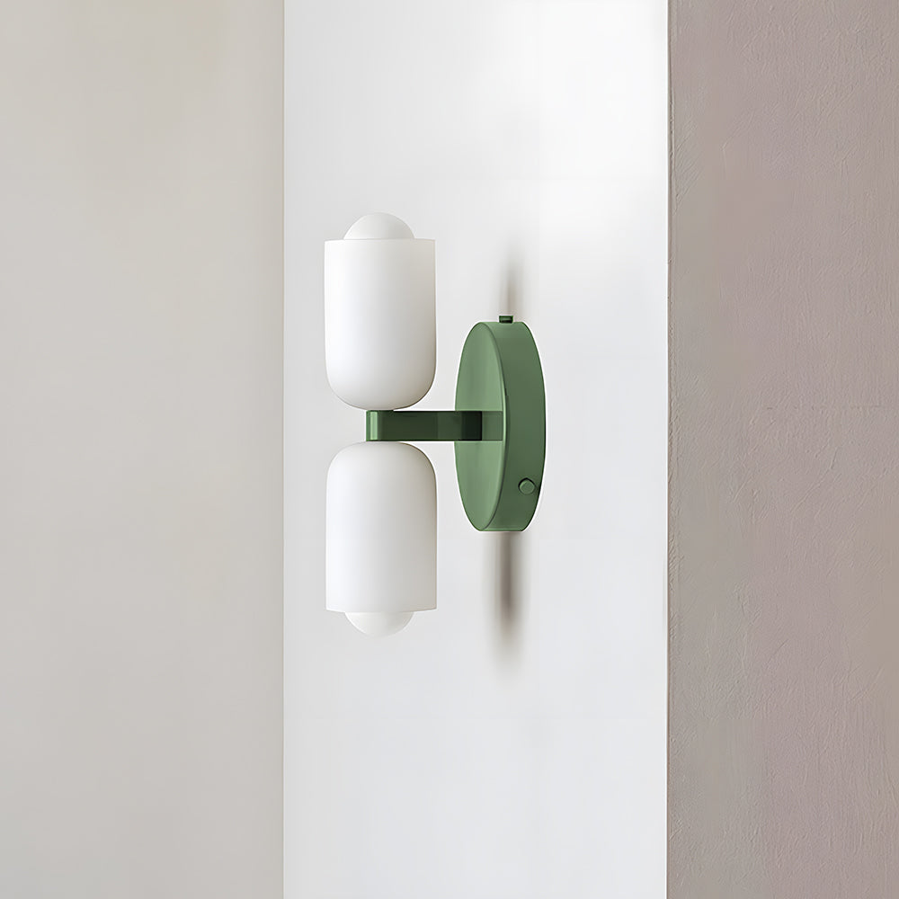 Arandela de Parede Dupla Minimalista Crema