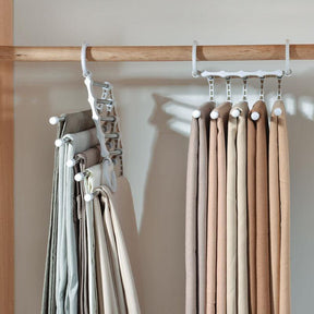 Cabide MultiMax™ - Organizador de Roupas 5 em 1