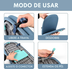 Tábua Passar Roupa Portátil Dobrável Aluminizada Praticidade Mesa