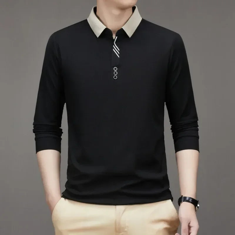 Camisa Polo Comprida Minimalista & Gola Sofisticada